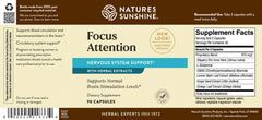 Nature's Sunshine Focus Attention packaging shown for a convenient daytime routine.