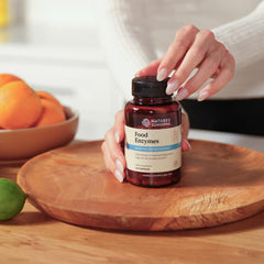 Nature's Sunshine Food Enzymes betaine-hci ingredient close-up emphasizes stomach-friendly digestion.