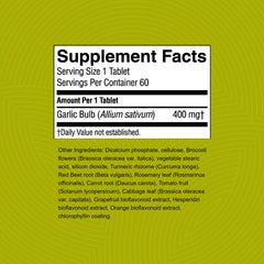 Nature's Sunshine time-release garlic tablets showing smoother absorption benefits