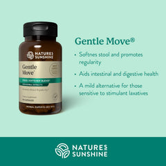 Nature's Sunshine Gentle Move capsules close-up for convenient daily use.