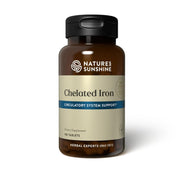 Nature's Sunshine Iron-Chelated 25mg bottle with tablets for daily support