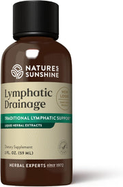 Nature's Sunshine Lymphatic Drainage bottle showing the herbal formula for gentle support
