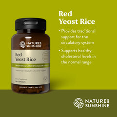 Nutrition facts panel of Nature's Sunshine Red Yeast Rice capsules