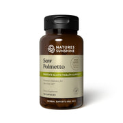 Nature's Sunshine Saw Palmetto bottle for easy daily use.