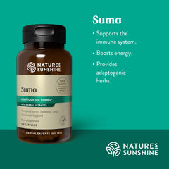 Nature's Sunshine Suma Combination label close-up emphasizes multiple herbs.