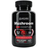 Natures Syndicate Mushroom Complex bottle displaying 60 capsules for daily cognitive wellness.