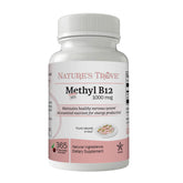 Nature's Trove B12 methylcobalamin 1000 mcg chewables bottle with cherry flavor.