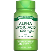 Nature's Truth alfa lipoico 600mg cápsulas: envase compacto para uso diario