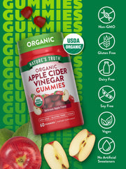 Nature's Truth Apple Cider Vinegar Gummies ingredients label visible for transparency.