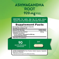 Nature's Truth Ashwagandha capsules serving demonstrates quick-release capsules for easy daily use.