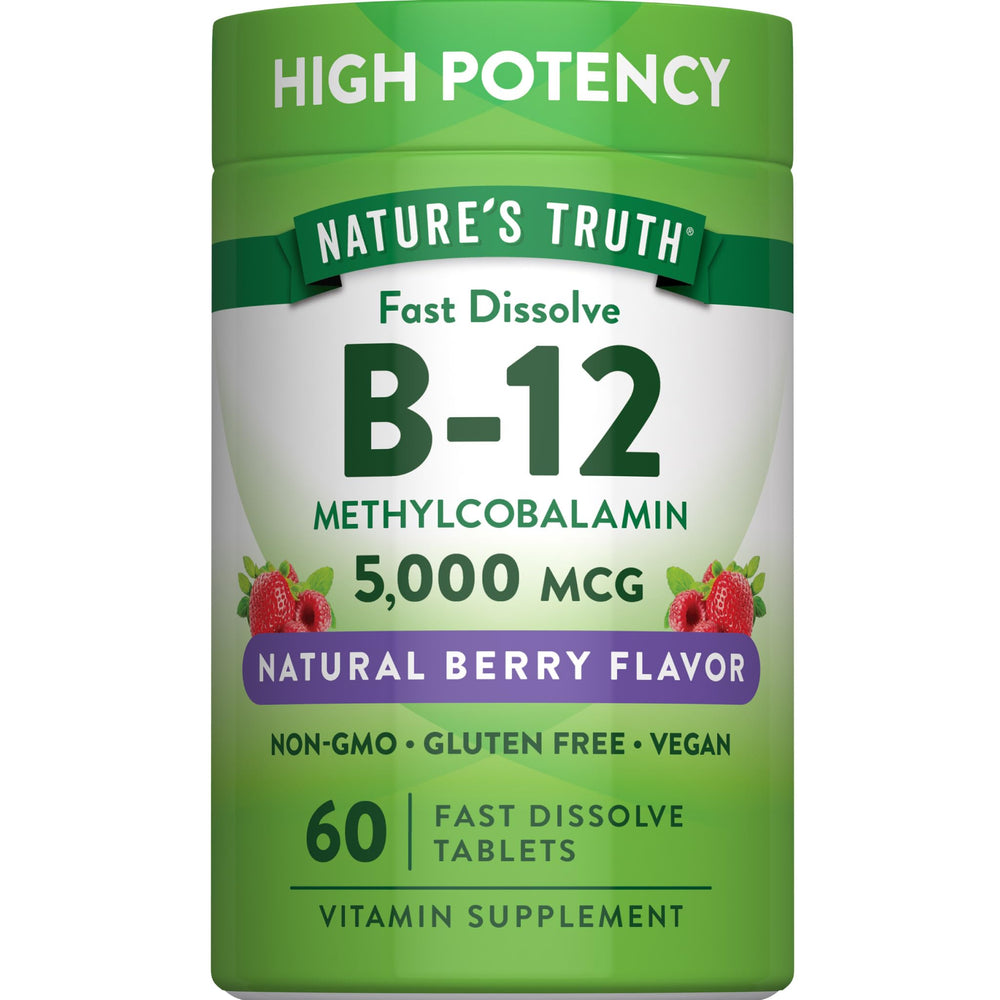 Nature's Truth B12 5000 mcg bottle front view for daily use