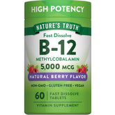Nature's Truth B12 5000 mcg bottle front view for daily use