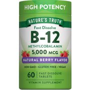 Nature's Truth B12 5000 mcg bottle front view for daily use
