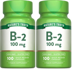 Nature's Truth B2 Vitamin bottle front view for daily use.