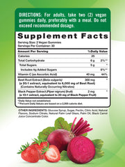 Nature's Truth Beet Root Gummies strawberry chews close-up on textures.