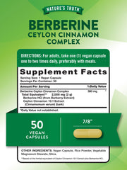 Nature's Truth Berberine Cinnamon capsules—gluten-free formula supports everyday vitality