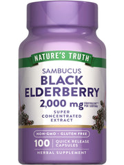 Nature's Truth Black Elderberry Capsules hero image for easy daily immune support