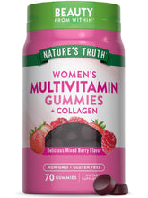 Nature's Truth botella de multivitaminas para mujer con colágeno y biotina, uso diario.