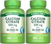 Nature's Truth calcium citrate with vitamin D3 bottle on shelf for daily wellness support