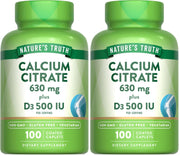 Nature's Truth calcium citrate with vitamin D3 bottle on shelf for daily wellness support