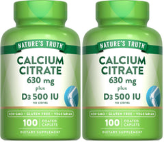 Nature's Truth calcium citrate with vitamin D3 bottle on shelf for daily wellness support