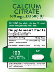 Nature's Truth calcium citrate caplets in close up view