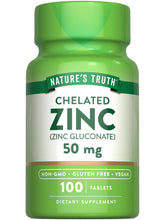 Nature's Truth chelated zinc 50 mg bottle supports daily mineral balance
