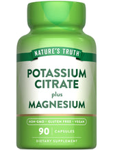 Nature's Truth cápsulas de citrato de potasio y magnesio para uso diario