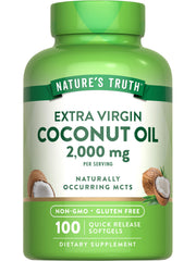 Nature's Truth Coconut Oil softgel bottle for daily use with MCTs.