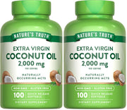 Nature's Truth coconut oil softgels in bottle for convenient daily use