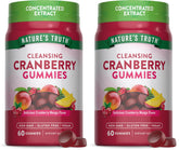 Nature's Truth Cranberry Gummies bottle close-up showing vegan, non-GMO formula for daily wellness