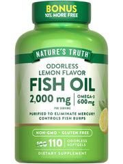 Nature's Truth Fish Oil 2000mg bottle with clear high-potency omega-3 label.