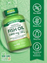 Odorless lemon softgels from Nature's Truth reduce fish burps during use.