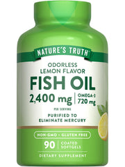 Nature's Truth fish oil omega-3 lemon softgels, easy daily use