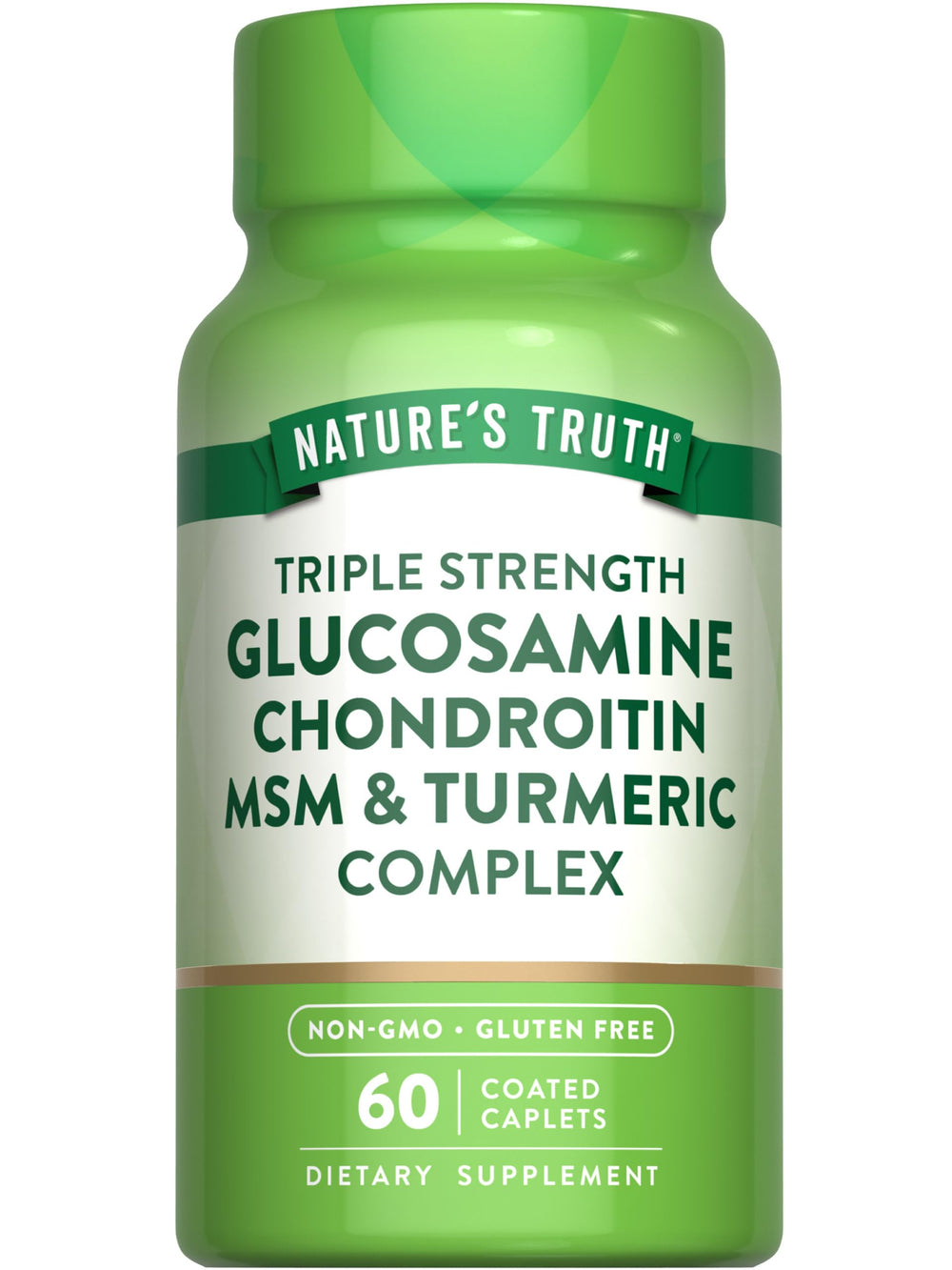 Nature's Truth glucosamine-chondroitin-msm caplets provide convenient joint support.
