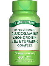 Nature's Truth glucosamine-chondroitin-msm caplets provide convenient joint support.