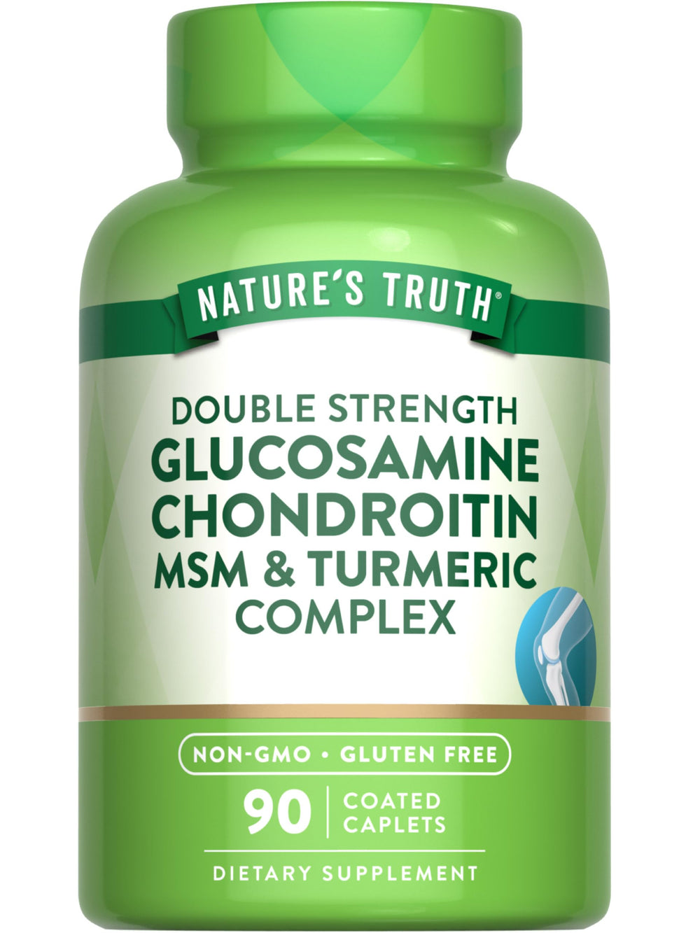 Nature's Truth glucosamine-chondroitin-msm complex bottle, showcasing a joint-support supplement.