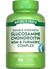 Nature's Truth glucosamine-chondroitin-msm complex bottle, showcasing a joint-support supplement.