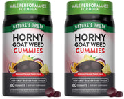 Nature's Truth Horny Goat Weed Gummies bottle front vegan gluten free wellness option.