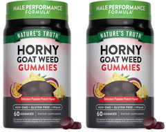 Nature's Truth Horny Goat Weed Gummies bottle front vegan gluten free wellness option.