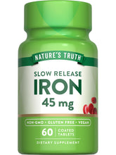 Nature's Truth Iron Supplement 45mg bottle shown for daily mineral support