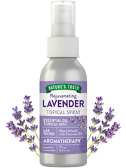 Nature's Truth Lavender Essential Oil Spray bottle for room fragrance and relaxation.