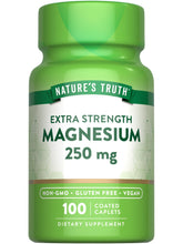 Nature's Truth Magnesium 250 mg caplets bottle for daily use
