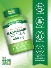 Nature's Truth magnesium oxide ingredient label highlights purity and non-GMO.