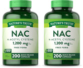 Nature's Truth NAC 1200mg bottle with capsules for daily wellness.