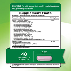 Close-up of Nature's Truth Probiotics for Women capsules ready for daily use