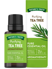 Nature's Truth Tea Tree Oil bottle pour for fresh aromatherapy sessions