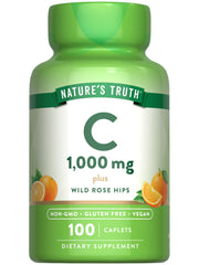 Nature's Truth Vitamin C 1000 mg with Rose Hips bottle supports immune health naturally