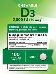 Nature's Truth vitamin D3 berry chewables pack packaging shows gluten-free allergen-free formulation.