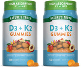 Nature's Truth Vitamin D3 + K2 gummies bottle ready for daily use